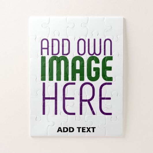 MODERN BEWERKBAAR EENVOUDIG WIT AFBEELDING TEKST S LEGPUZZEL (Verticaal)