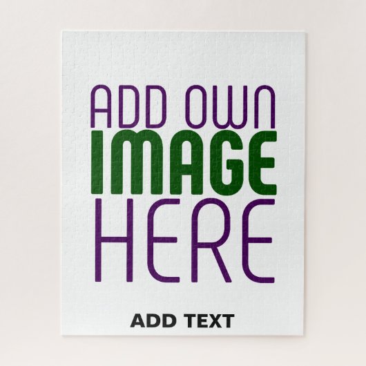 MODERN BEWERKBAAR EENVOUDIG WIT AFBEELDING TEKST S LEGPUZZEL (Verticaal)