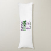 MODERN BEWERKBAAR EENVOUDIG WIT AFBEELDING TEKST S LICHAAMSKUSSEN (Voorkant Verticaal)