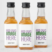 MODERN BEWERKBAAR EENVOUDIG WIT AFBEELDING TEKST S LIKEURFLES ETIKET (Flessen)