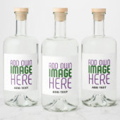 MODERN BEWERKBAAR EENVOUDIG WIT AFBEELDING TEKST S LIKEURFLES ETIKET (Flessen)