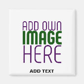 MODERN BEWERKBAAR EENVOUDIG WIT AFBEELDING TEKST S MAGNEET (Voorkant)