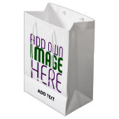 MODERN BEWERKBAAR EENVOUDIG WIT AFBEELDING TEKST S MEDIUM CADEAUZAKJE (Voorkant Gekanteld)