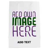 MODERN BEWERKBAAR EENVOUDIG WIT AFBEELDING TEKST S MEDIUM CADEAUZAKJE (Achterkant)