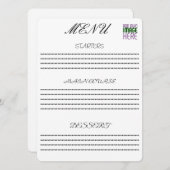 MODERN BEWERKBAAR EENVOUDIG WIT AFBEELDING TEKST S MENU (Voorkant / Achterkant)