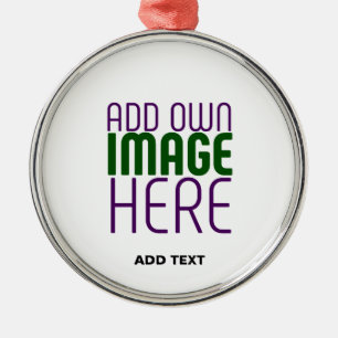 MODERN BEWERKBAAR EENVOUDIG WIT AFBEELDING TEKST S METALEN ORNAMENT