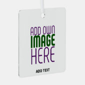 MODERN BEWERKBAAR EENVOUDIG WIT AFBEELDING TEKST S METALEN ORNAMENT (Voorkant Rechts)