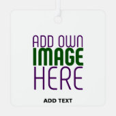 MODERN BEWERKBAAR EENVOUDIG WIT AFBEELDING TEKST S METALEN ORNAMENT (Achterkant)