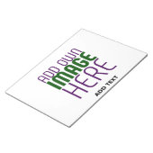 MODERN BEWERKBAAR EENVOUDIG WIT AFBEELDING TEKST S NOTITIEBLOK (Schuin)