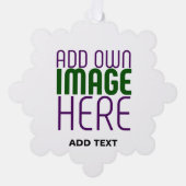 MODERN BEWERKBAAR EENVOUDIG WIT AFBEELDING TEKST S ORNAMENT KAART (Voorkant)