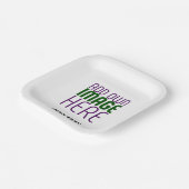 MODERN BEWERKBAAR EENVOUDIG WIT AFBEELDING TEKST S PAPIEREN BORDJE (Gebogen)