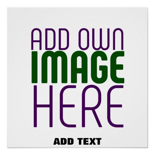 MODERN BEWERKBAAR EENVOUDIG WIT AFBEELDING TEKST S PERFECT POSTER (Voorkant)