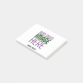 MODERN BEWERKBAAR EENVOUDIG WIT AFBEELDING TEKST S POST-IT® NOTES (Schuin)