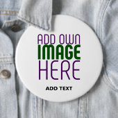 MODERN BEWERKBAAR EENVOUDIG WIT AFBEELDING TEKST S RONDE BUTTON 6,0 CM (In situ)