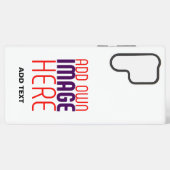 MODERN BEWERKBAAR EENVOUDIG WIT AFBEELDING TEKST S SAMSUNG GALAXY HOESJE (Achterkant horizontaal)