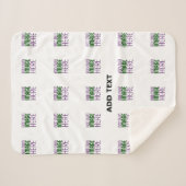 MODERN BEWERKBAAR EENVOUDIG WIT AFBEELDING TEKST S SHERPA DEKEN (Voorkant (horizontaal))