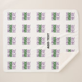 MODERN BEWERKBAAR EENVOUDIG WIT AFBEELDING TEKST S SHERPA DEKEN (Voorkant (horizontaal))