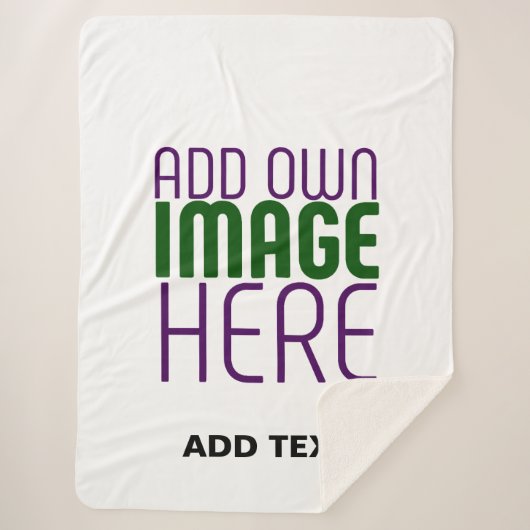 MODERN BEWERKBAAR EENVOUDIG WIT AFBEELDING TEKST S SHERPA DEKEN (Voorkant)