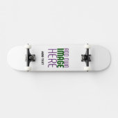 MODERN BEWERKBAAR EENVOUDIG WIT AFBEELDING TEKST S SKATEBOARD (Horizontaal)