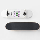 MODERN BEWERKBAAR EENVOUDIG WIT AFBEELDING TEKST S SKATEBOARD (Horizontaal)
