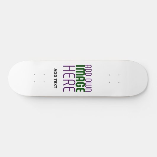 MODERN BEWERKBAAR EENVOUDIG WIT AFBEELDING TEKST S SKATEBOARD (Horizontaal)