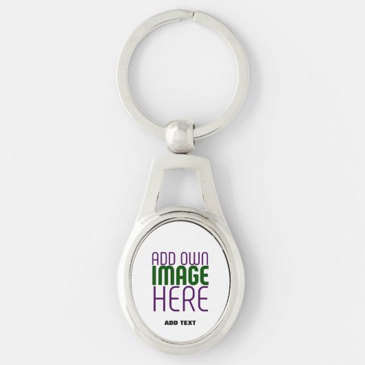 MODERN BEWERKBAAR EENVOUDIG WIT AFBEELDING TEKST S SLEUTELHANGER (Voorkant)