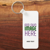 MODERN BEWERKBAAR EENVOUDIG WIT AFBEELDING TEKST S SLEUTELHANGER (Voorkant)
