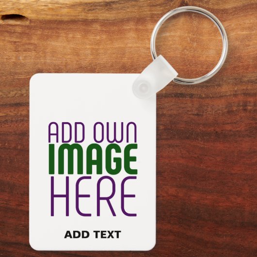 MODERN BEWERKBAAR EENVOUDIG WIT AFBEELDING TEKST S SLEUTELHANGER (Achterkant)