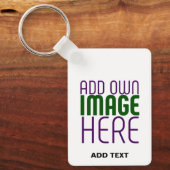 MODERN BEWERKBAAR EENVOUDIG WIT AFBEELDING TEKST S SLEUTELHANGER (Voorkant)