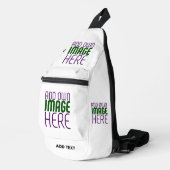 MODERN BEWERKBAAR EENVOUDIG WIT AFBEELDING TEKST S SLING BAG (Rechterhoek)