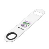 MODERN BEWERKBAAR EENVOUDIG WIT AFBEELDING TEKST S SPEED FLESSENOPENER (Achterkant Gekanteld)