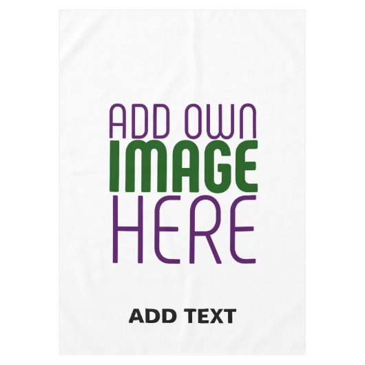 MODERN BEWERKBAAR EENVOUDIG WIT AFBEELDING TEKST S TAFELKLEED (Voorkant)