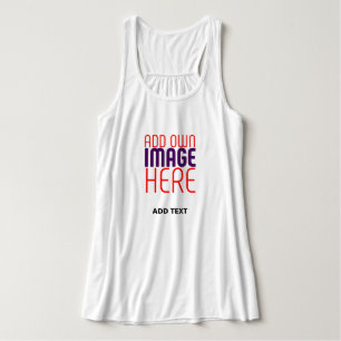 MODERN BEWERKBAAR EENVOUDIG WIT AFBEELDING TEKST S TANKTOP