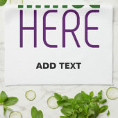 MODERN BEWERKBAAR EENVOUDIG WIT AFBEELDING TEKST S THEEDOEK (Gevouwen)