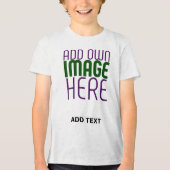 MODERN BEWERKBAAR EENVOUDIG WIT AFBEELDING TEKST S Tri-Blend SHIRT (Voorkant)