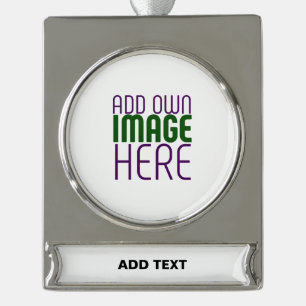 MODERN BEWERKBAAR EENVOUDIG WIT AFBEELDING TEKST S VERZILVERD BANNER ORNAMENT