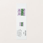 MODERN BEWERKBAAR EENVOUDIG WIT AFBEELDING TEKST S VISITEKAARTJES (Buitenkant ongevouwen)