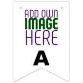 MODERN BEWERKBAAR EENVOUDIG WIT AFBEELDING TEKST S VLAGGETJES (Eerste vlag)