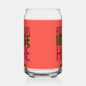 MODERN BEWERKBAAR ROOD SINAASAPPEL AFBEELDING TEKS BLIKVORM GLAS (Links)