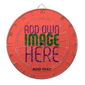 MODERN BEWERKBAAR ROOD SINAASAPPEL AFBEELDING TEKS DARTBORD (Voorkant)