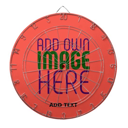 MODERN BEWERKBAAR ROOD SINAASAPPEL AFBEELDING TEKS DARTBORD (Voorkant)