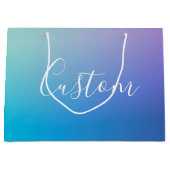 Modern bewerkbaar script schrijven | Kleurrijke Om Groot Cadeauzakje (Voorkant)