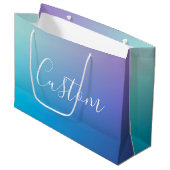 Modern bewerkbaar script schrijven | Kleurrijke Om Groot Cadeauzakje (Voorkant Gekanteld)