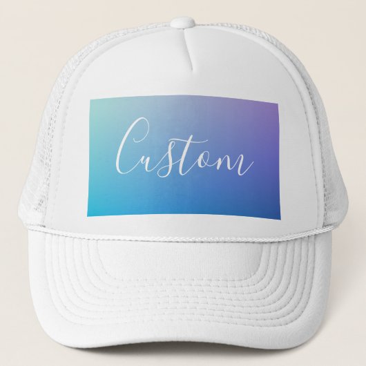 Modern bewerkbaar script schrijven | Kleurrijke Om Trucker Pet (Voorkant)