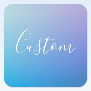 Modern bewerkbaar script schrijven Kleurrijke Om Vierkante Sticker