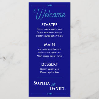 Modern bewerkbaar trouwmenu menu