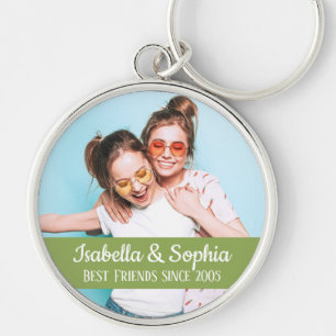 Modern BFF-foto Naam beste vrienden Sleutelhanger
