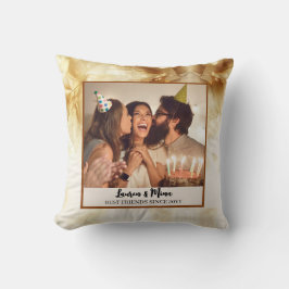 Modern BFF-foto Plaid Vriendschap Beste Vriend Kus Kussen
