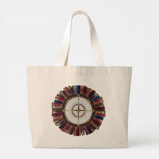 Modern Bibliophile Tote Bag - Minimalist Library (Dos)