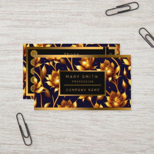 Modern Big Luxury Gold Roos Collectie Visitekaartje